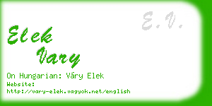 elek vary business card